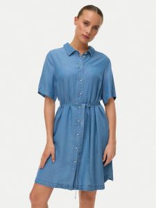 Vero Moda Sukienka jeansowa Bree 10341620 Niebieski Regular Fit. Niebieskie kombinezony Vero Moda, s, bez wzorów, z jeansu, bez kołnierzyka, bez ramiączek. Za 229,99 zł.