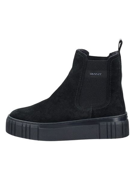 GANT Footwear Skórzane sztyblety "Snowmont" w kolorze czarnym rozmiar: 38. Czarne botki GANT Footwear, bez wzorów, ze skóry, bez zapięcia. Za 431,78 zł.