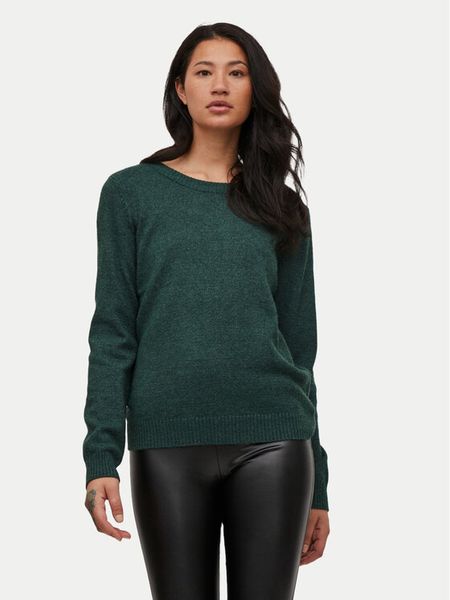 Vila Sweter Ril 14054177 Zielony Regular Fit. Zielone swetry klasyczne Vila, xs, z wiskozy, bez kołnierzyka. Za 99,99 zł.