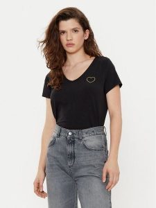 Pieces T-Shirt New Billy 17102921 Czarny Regular Fit. Czarne t-shirty Pieces, xs, bez wzorów, z bawełny, bez kołnierzyka, bez ramiączek. Za 99,99 zł.