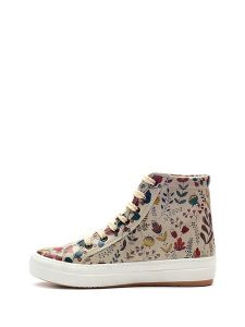 Goby Sneakersy w kolorze beżowym ze wzorem rozmiar: 38. Brązowe trampki Goby, bez wzorów, z materiału, za kostkę, bez zapięcia. Za 217,99 zł.