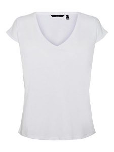 Vero Moda Koszulka "FILLI" w kolorze białym rozmiar: XL. Białe bluzki Vero Moda, xl, bez wzorów, bez kołnierzyka, bez ramiączek. Za 48,28 zł.