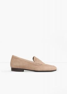 Skórzane loafersy. Brązowe balerinki bonprix, bez wzorów, ze skóry, bez obcasa, bez zapięcia. Za 179,99 zł.