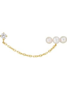 OR ÉCLAT Złote kolczyki-wkrętki "Perle montante" z perłami i cyrkonią rozmiar: onesize. Żółte kolczyki OR ÉCLAT, z cyrkonią, złote. Za 347,99 zł.