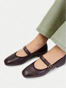 Lasocki Baleriny CEO-RST-ROMI-96 Brązowy ciemny. Brązowe balerinki Lasocki, bez wzorów, ze skóry, bez obcasa, bez zapięcia. Za 199,99 zł.