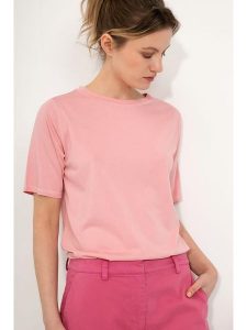 Josephine & Co Koszulka "Mare" w kolorze jasnoróżowym rozmiar: XXL. Różowe bluzki Josephine & Co, xxl, bez wzorów, z bawełny, bez kołnierzyka, bez ramiączek. Za 101,70 zł.