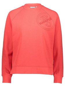 Napapijri Bluza w kolorze czerwonym rozmiar: L. Czerwone bluzy Napapijri, l, bez wzorów, bez kaptura. Za 171,28 zł.