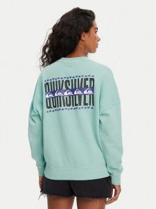 Quiksilver Bluza EQWFT03179 Błękitny Oversize. Niebieskie bluzy Quiksilver, m, bez wzorów, z bawełny, bez kaptura. Za 299,99 zł.