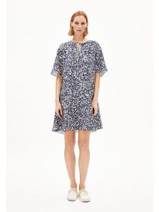 Armedangels Sukienka "Maaerha" w kolorze granatowo-białym rozmiar: L. Niebieskie sukienki ARMEDANGELS, l, bez wzorów, bez kołnierzyka, bez ramiączek, mini. Za 243,84 zł.