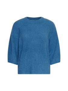 MOSS COPENHAGEN Sweter w kolorze niebieskim rozmiar: M/L. Niebieskie swetry oversize Moss Copenhagen, l, bez wzorów, z poliamidu, bez ramiączek. Za 162,49 zł.