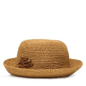 Kapelusz KARL LAGERFELD. Brązowe kapelusze KARL LAGERFELD, bez wzorów. Za 549,99 zł.