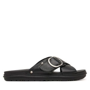 Klapki EMU Australia. Czarne klapki EMU Australia, bez wzorów, bez obcasa. Za 469,99 zł.