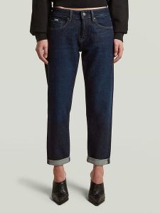 G-Star Dżinsy - Boyfriend fit - w kolorze granatowym rozmiar: W28/L30. Niebieskie jeansy G-Star, z aplikacjami. Za 234,97 zł.