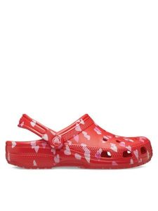Crocs Klapki Classic Vday Clog 209682 Czerwony. Czerwone klapki Crocs, bez wzorów, z tworzywa sztucznego, bez obcasa. Za 179,99 zł.