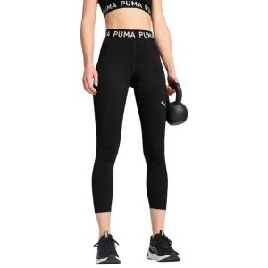 Damskie Legginsy Treningowe Strong Training Leggings. Czarne legginsy Puma, bez wzorów, z elastanu. Za 334,99 zł.