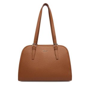 Torebka Nine West. Brązowe torebki klasyczne Nine West, bez wzorów, bez dodatków. Za 229,99 zł.