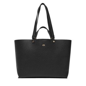Torebka GINO ROSSI. Czarne shopper bag Gino Rossi, bez wzorów, bez dodatków. Za 329,99 zł.