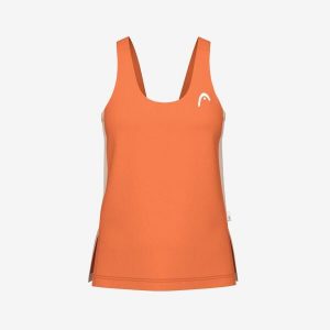 SPIRIT Tank Top Girls. Brązowe topy Head, bez wzorów, sportowe, bez kołnierzyka, bez ramiączek. W wyprzedaży za 153,00 zł.