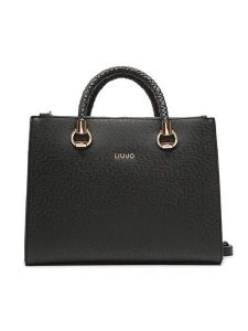 Liu Jo Torebka M Satchel Double AXX010 E0087 Czarny. Czarne torebki klasyczne Liu Jo, bez wzorów, ze skóry, bez dodatków. Za 529,99 zł.