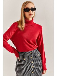 Bianco Lucci Golf w kolorze czerwonym rozmiar: S. Czerwone golfy Bianco Lucci, bez wzorów. Za 39,99 zł.