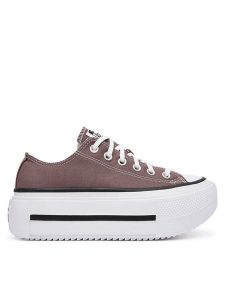 Converse Trampki Chuck Taylor All Star Lift Double Stack A20562C Brązowy. Brązowe trampki Converse, bez wzorów, z materiału, bez zapięcia. Za 399,99 zł.