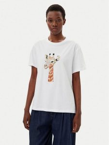 Liu Jo T-Shirt WA5230 JS904 Biały Regular Fit. Białe t-shirty Liu Jo, xs, bez wzorów, z bawełny, bez kołnierzyka, bez ramiączek. Za 179,99 zł.