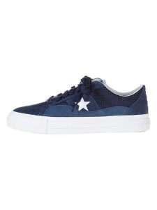 Converse Skórzane sneakersy "Converse x Alltimers One Star Pro" w kolorze granatowym rozmiar: 41. Niebieskie trampki Converse, bez wzorów, bez zapięcia. Za 161,73 zł.