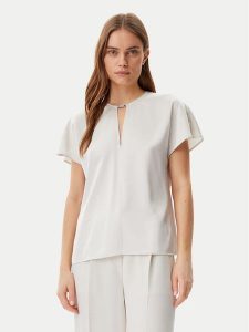 Calvin Klein Bluzka K20K208191 Szary Regular Fit. Szare bluzki Calvin Klein, bez wzorów, z syntetyku, bez kołnierzyka, bez ramiączek. Za 219,99 zł.