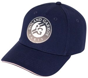 Czapka baseballowa z logo damska Roland Garros. Niebieskie czapki ROLAND GARROS, bez wzorów, z materiału, sportowe. Za 148,50 zł.