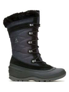 Kamik Skórzane kozaki zimowe "Snovalley 4" w kolorze szaro-czarnym rozmiar: 41. Czarne kozaki Kamik, na zimę, bez wzorów, z materiału, bez obcasa, bez zapięcia. Za 316,24 zł.