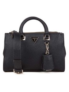Guess Torebka w kolorze czarnym - 29 x 19 x 9 cm rozmiar: onesize. Czarne torebki klasyczne Guess, z aplikacjami, z materiału, przez ramię, bez dodatków. Za 483,17 zł.