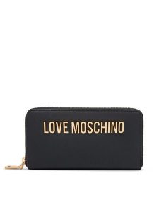 LOVE MOSCHINO Portfel JC5611PP0PKD0000 Czarny. Czarne portfele LOVE MOSCHINO, bez wzorów, ze skóry. Za 439,99 zł.