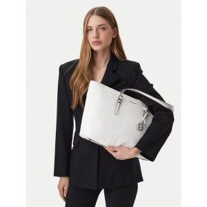 Torebka MICHAEL Michael Kors. Białe shopper bag MICHAEL Michael Kors, bez wzorów, bez dodatków. Za 766,99 zł.