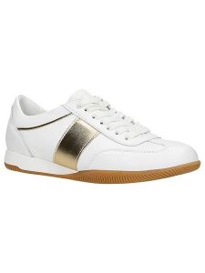 Wojas Skórzane sneakersy w kolorze biało-jasnobrązowym rozmiar: 42. Białe trampki Wojas, bez wzorów, ze skóry, bez zapięcia. Za 272,95 zł.