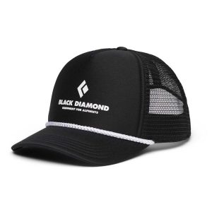 Czapka z daszkiem Black Diamond Flat Bill Trucker. Czarne czapki Black Diamond, bez wzorów, sportowe. Za 104,99 zł.