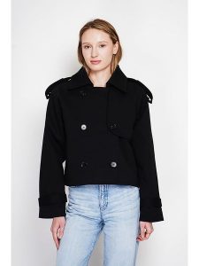 ASSUILI Kurtka przjściowa w kolorze czarnym rozmiar: 36. Czarne kurtki Assuili, bez wzorów, bez kaptura. Za 382,99 zł.