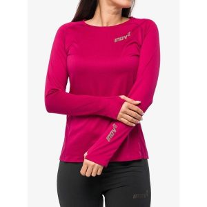 Bluza do biegania damska Inov-8 Base Elite LS. Czerwone bluzy Inov-8, xs, bez wzorów, bez kaptura. Za 252,35 zł.