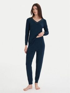 Ysabel Mora Piżama 10766 Granatowy Regular Fit. Niebieskie piżamy ysabel mora, bez wzorów, bez ramiączek. Za 259,99 zł.