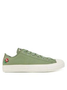 Converse Trampki Chuck Taylor All Star Rose Cross Stitch A13658C Zielony. Zielone trampki Converse, bez wzorów, z materiału, bez zapięcia. Za 299,99 zł.