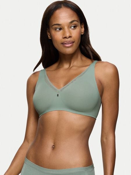 Triumph Biustonosz bezfiszbinowy True Shape Sensation 10218244 Zielony. Zielone biustonosze Triumph, bez wzorów, z syntetyku. Za 139,99 zł.