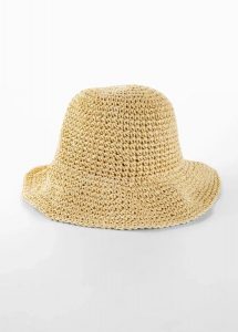 Kapelusz przeciwsłoneczny ze słomki papierowej. Brązowe kapelusze bonprix, bez wzorów, eleganckie. Za 62,99 zł.