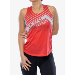 Koszulka do biegania damska La Sportiva Slipstream Tank. Czerwone bluzki La Sportiva, bez wzorów, bez kołnierzyka, bez ramiączek. Za 266,99 zł.