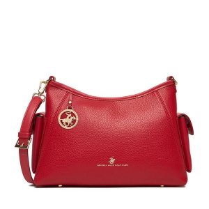 Torebka Beverly Hills Polo Club. Czerwone listonoszki Beverly Hills Polo Club, bez wzorów, bez dodatków. Za 219,99 zł.