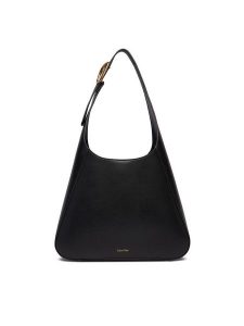 Calvin Klein Torebka Hardware Adj Strap Medium Bag LV04F3402G Czarny. Czarne torebki klasyczne Calvin Klein, bez wzorów, ze skóry, bez dodatków. Za 649,99 zł.