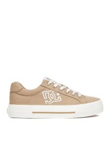 DC Tenisówki CEO-SS25-3C098 Beżowy. Brązowe trampki DC, bez wzorów, z materiału, bez zapięcia. Za 219,99 zł.