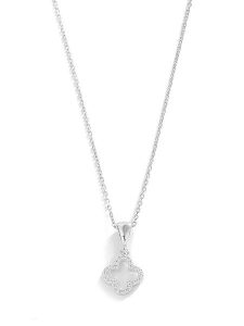 Miu Silver Srebrny naszyjnik z zawieszką - dł. 42 cm rozmiar: onesize. Szare naszyjniki Miu Silver, z cyrkonią, srebrne. Za 118,01 zł.