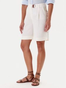 Tatuum Bermudy Kosoko T2510.160 Écru Relaxed Fit. Białe szorty Tatuum, bez wzorów, z materiału. Za 279,99 zł.