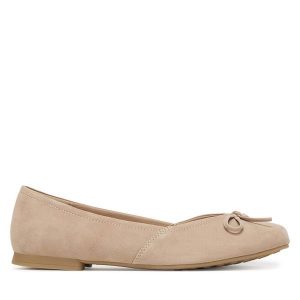 Baleriny Caprice. Brązowe balerinki Caprice, bez wzorów, bez obcasa, bez zapięcia. Za 339,99 zł.