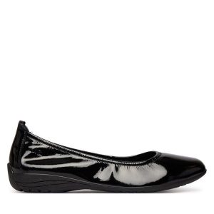 Baleriny Josef Seibel. Czarne balerinki Josef Seibel, bez wzorów, bez obcasa, bez zapięcia. Za 389,99 zł.
