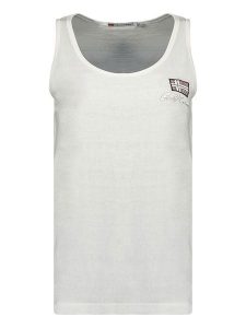 Geographical Norway Top "Jupette" w kolorze białym rozmiar: XXL. Białe topy Geographical Norway, xxl, bez wzorów, z bawełny, bez kołnierzyka, bez ramiączek. Za 32,90 zł.